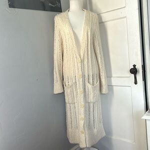 Crochet Oversized Ribbed Maxi Cardigan